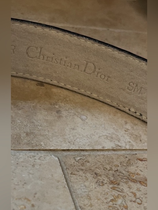 Vintage Christian Dior Waist Belt Dark Brown Oversized Silver Tone Buckle main image 5